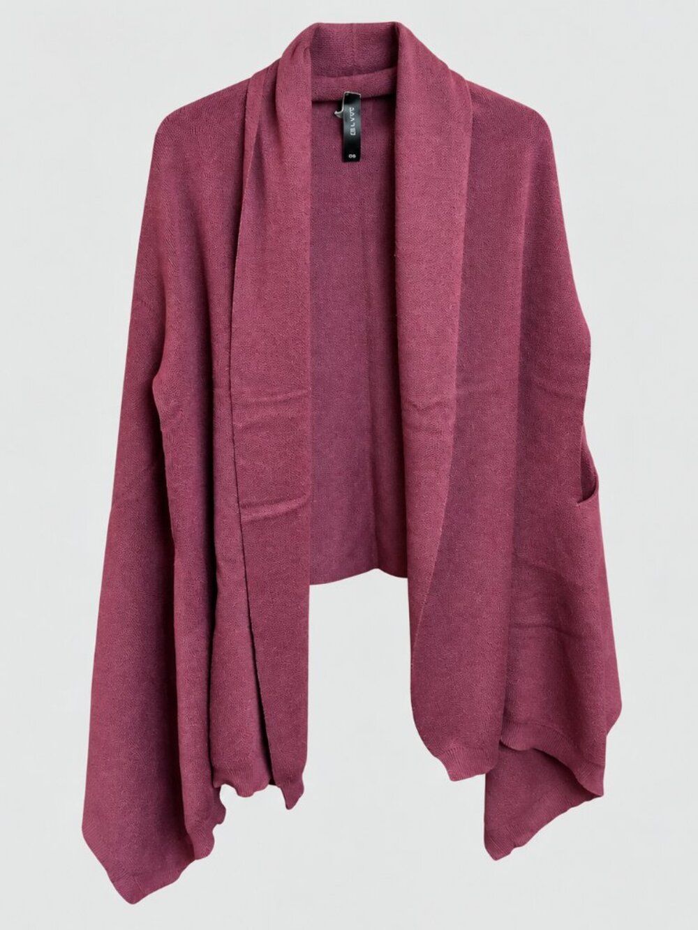 SAVVI Amber Sweater Wrap Cardigan Burgundy Currant NWT One Size